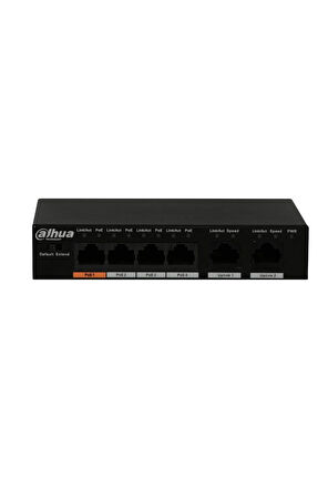 Dahua 6 Port Hızlı Ethernet Switch  (4-port PoE )
