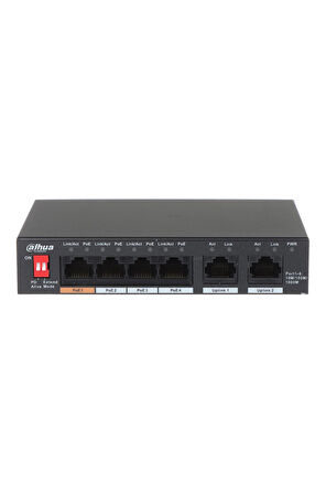 Dahua 4Port Gigabit PoE Switch ( 4GE PoE + 2GE Uplink, Toplam 60W PoE )

