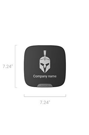 Ajax Brandplate for StreetSiren DoubleDeck (10pcs)  Sirenlerinin Markalanması için Ön Panel Siyah 