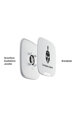 Ajax Brandplate for StreetSiren DoubleDeck (10pcs)  Sirenlerinin Markalanması için Ön Panel Beyaz
