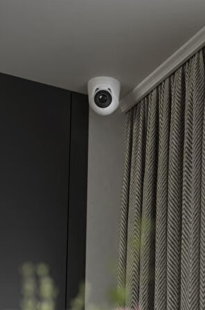 Ajax TurretCam (8 Mp/2.8 mm) Kablolu AI Destekli Güvenlik IP Kamerası Beyaz