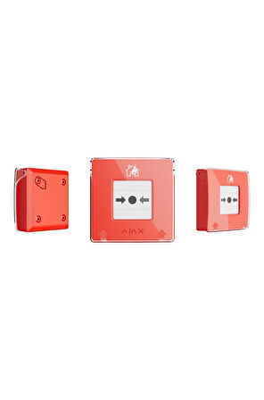 Ajax Manual Call Point Programlanabilir Senaryoya Sahip Kablosuz Sıfırlanabilir Düğme Kırmızı