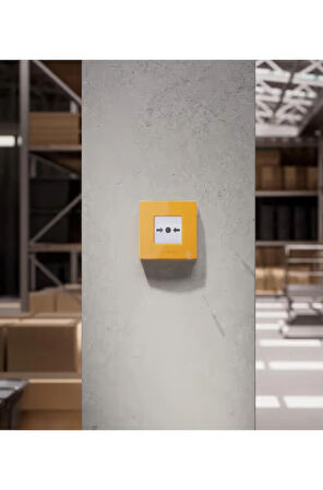 Ajax Manual Call Point Programlanabilir Senaryoya Sahip Kablosuz Sıfırlanabilir Düğme Sarı