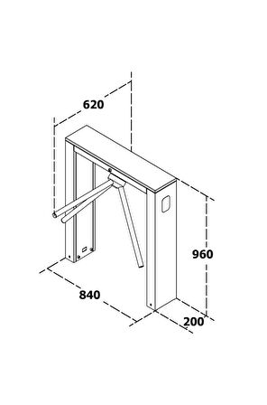 T250 Üç Kollu Elektromekanik Turnike