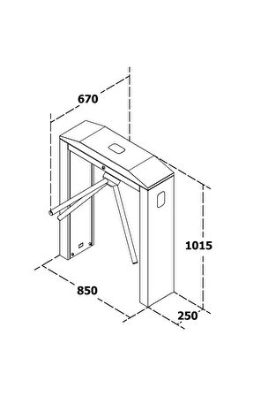 T250 A2 Üç Kollu Elektromekanik Turnike