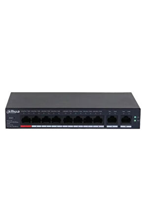 DAHUA CS4010-8GT-110, 8 Port, Gigabit, PoE 110W, 2 Port Uplink, Cloud Yönetilebilir, Switch