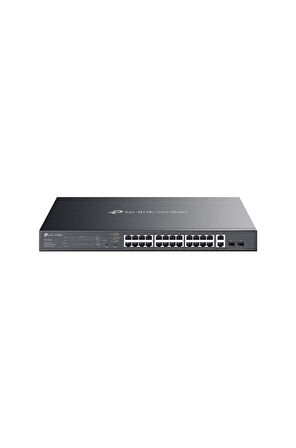 OMADA ES228GMP, 28 Port Gigabit, 24 Port Poe+, 2 Port Gigabit SFP, 384W, Yönetilebilir, Metal Kasa Rackmount Switch