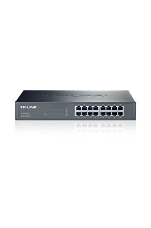 TP-LINK TL-SG1016D, 16 Port, GigaBit, Yönetilemez, Metal Kasa, Rackmount Switch