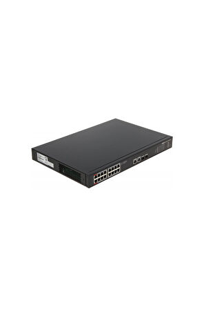DAHUA PFS3220-16GT-240, 16 Port, GigaBit, PoE 240W, 2 Port GigaBit Uplink, 2 Port GigaBit Combo SFP, Yönetilemez, Rack Mount Switch