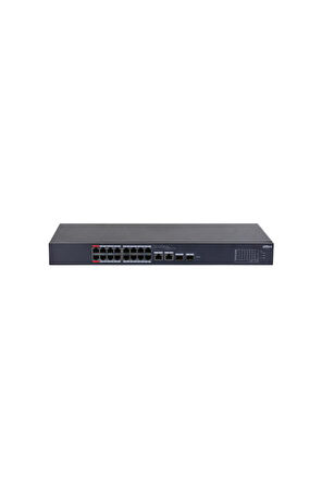 DAHUA CS4218-16ET-190, 16Port, Megabit, PoE 190W, 2 Port SFP Gigabit Combo, Cloud Yönetilebilir, Switch