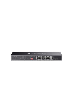 OMADA DS1018GMP, 18 Port Gigabit, 16 Port Gigabit PoE+, 250W, 4 Port Combo Gigabit SFP, Yönetilemez, Rackmount Metal Kasa Switch