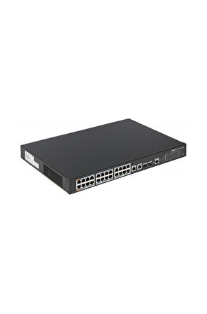 DAHUA PFS4226-24ET-360-V3, 24 Port, MegaBit, PoE 360W, 2 Port GigaBit Uplink, 2 Port GigaBit Combo SFP, Yönetilebilir, Rack Mount Switch