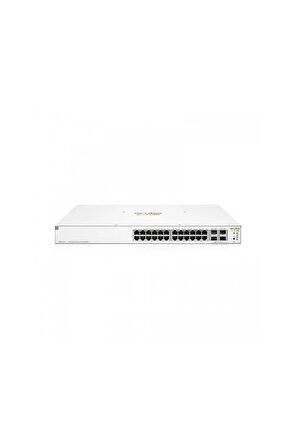 HP Aruba Instant On, JL684B, 1930-24G, 24Port, GigaBit, PoE 370W, 4 Port Gigabit SFP, Yönetilebilir, Rack Mount Switch