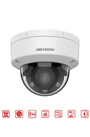 DS-2CD1723G2-LIZSU - 2MP Motorize Varifokal Lensli IR Dome Kamera Smart Hybrid Light + Motion Detection 