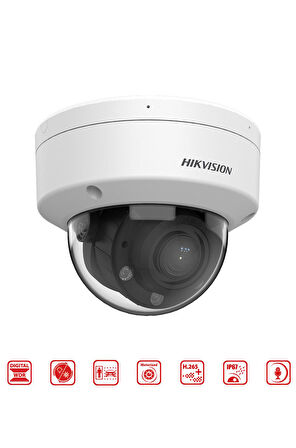 DS-2CD1723G2-LIZSU - 2MP Motorize Varifokal Lensli IR Dome Kamera Smart Hybrid Light + Motion Detection 
