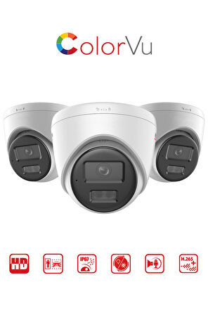 DS-2CD1347G2H-LIUF - 4MP ColorVu + Smart Hybrid Light Turret Network Kamera