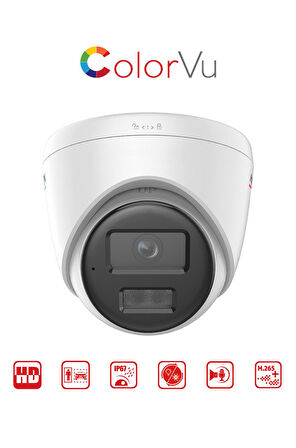 DS-2CD1347G2H-LIUF - 4MP ColorVu + Smart Hybrid Light Turret Network Kamera
