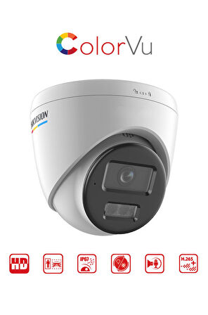 DS-2CD1347G2H-LIUF - 4MP ColorVu + Smart Hybrid Light Turret Network Kamera