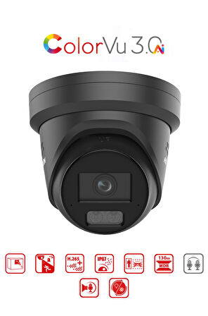 DS-2CD2347G3-LIS2UY/SL - 4M ColorVu + Smart Hybrid Turret Network Kamera Live Gaurd WDR 