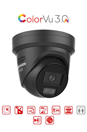 DS-2CD2347G3-LIS2UY/SL - 4M ColorVu + Smart Hybrid Turret Network Kamera Live Gaurd WDR 
