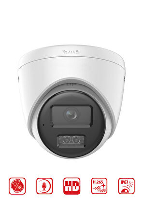 DS-2CD1363G2-LIUF - 6MP Turret Kamera Smart Hybrid Light + Motion Detection 