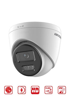 DS-2CD1363G2-LIUF - 6MP Turret Kamera Smart Hybrid Light + Motion Detection 
