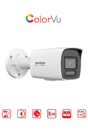 DS-2CD1067G2H-LIUF - 6MP Mini Bullet Kamera ColorVu + Smart Hybrid Light + Motion Detection 