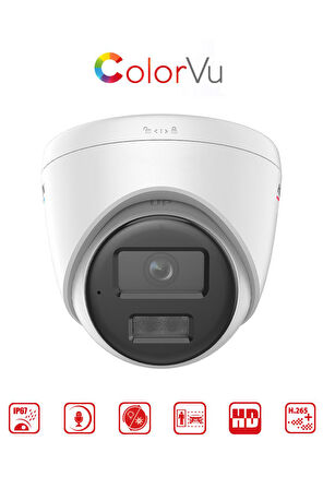 DS-2CD1367G2H-LIUF - 6MP Mini Bullet Kamera ColorVu + Smart Hybrid Light + Motion Detection