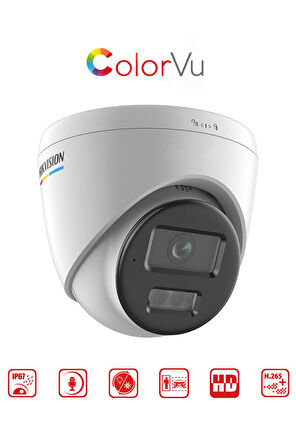 DS-2CD1367G2H-LIUF - 6MP Mini Bullet Kamera ColorVu + Smart Hybrid Light + Motion Detection