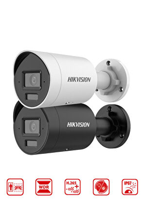 DS-2CD2083G2-LI2U - 8MP Smart Hybrit Light Mini Bullet Camera Acusens WDR