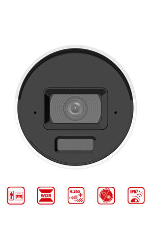 DS-2CD2083G2-LI2U - 8MP Smart Hybrit Light Mini Bullet Camera Acusens WDR