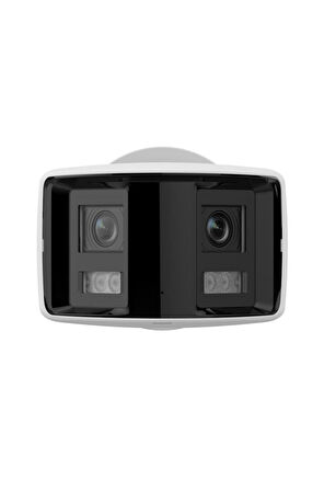 DS-2CD2T46G2P-LSU/SL - 2*4MP  Panoramic & Live Guard Cameras Strobe Light + Audio