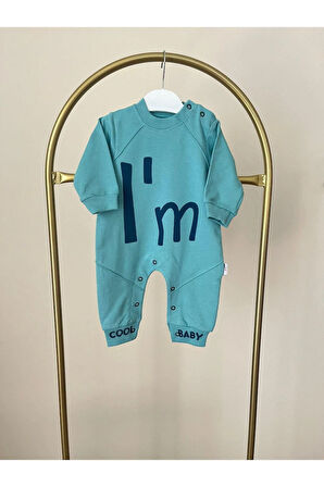 "I'm Cool Baby" Baskısıyla Miniklere Özel Şıklık ve Konforlu Unisex Bebek Tulum 3-12 Ay