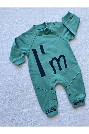 "I'm Cool Baby" Baskısıyla Miniklere Özel Şıklık ve Konforlu Unisex Bebek Tulum 3-12 Ay