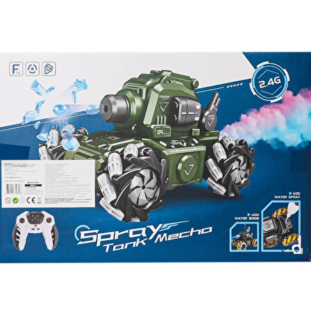  HD3400 Kumandalı Drift Yapan Su Atan Tank Mecha -Gepettoys