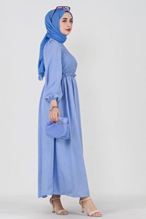 Firuze Elbise-Bebe mavi