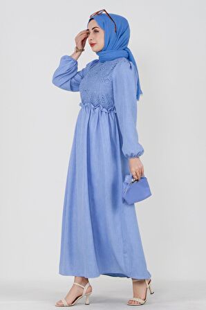 Firuze Elbise-Bebe mavi