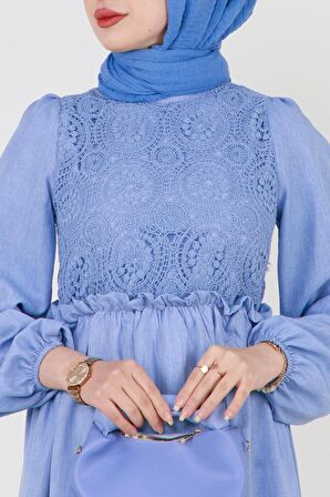 Firuze Elbise-Bebe mavi