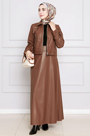 Ceketli Deri Takım-Taba