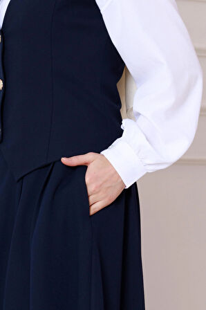 Cemre Yelekli İkili Takım-Lacivert