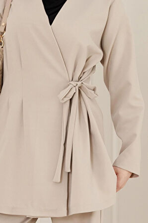 Yandan Bağlamalı HürremTakım-Bej