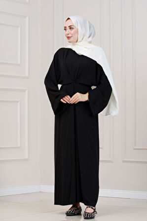 Bağlamalı Maria Elbise-Siyah