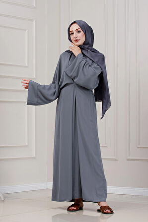 Bağlamalı Maria Elbise-Gri