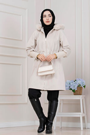 Beli İçten Tünelli Kapüşonlu Kap-TAŞ