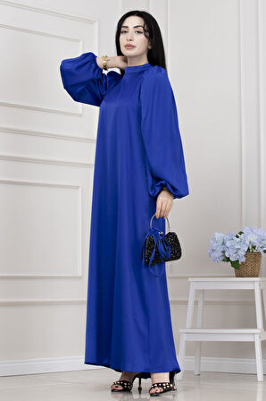 Beli Bağcıklı Balon Kol Abiye-SAKS