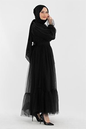 Prenses Model Abiye-Siyah