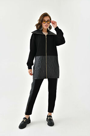 Ftz Women Kadın İki İp Kapitoneli Takım Siyah 30614