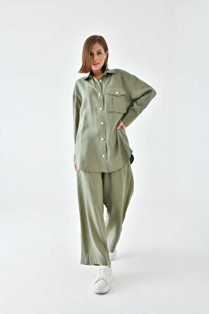 Ftz Women Kadın Modal Cepli Takım Haki 30717