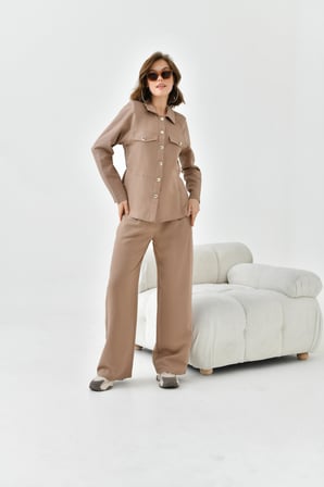 FTZ Women Kadın Pantolonlu Takım  Camel 30727