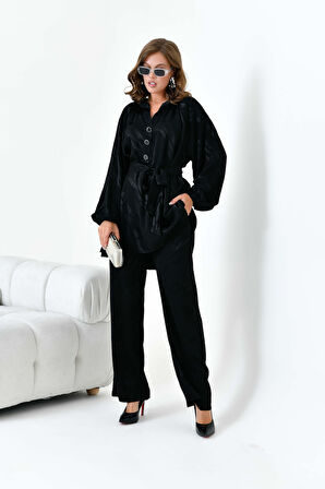 FTZ Women Kadın Jakar Takım  Siyah 30877